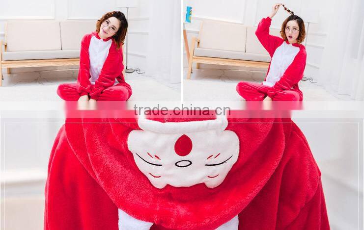 Hot selling cartoon lovely adult onesie for women good quality
