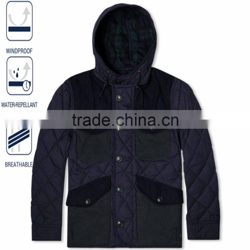 2016 Water Repellent Nylon Quilted Hunting Jacket