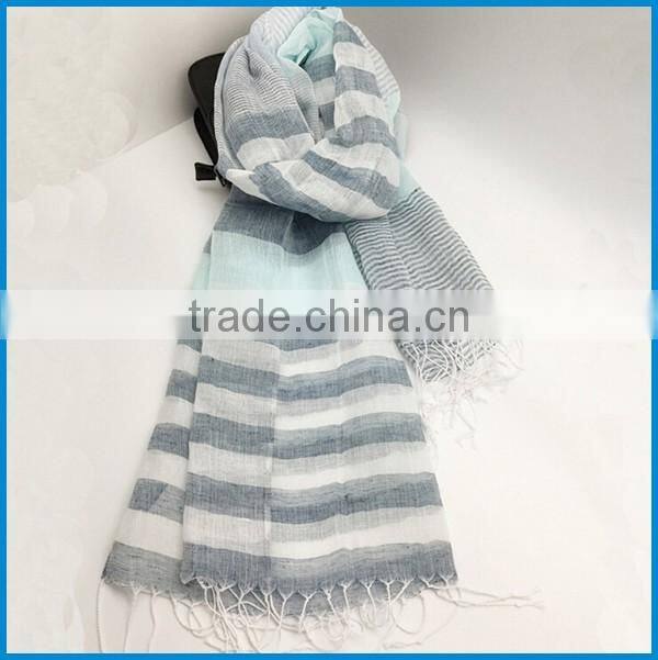 Women's fashion woven linen cotton china scarf