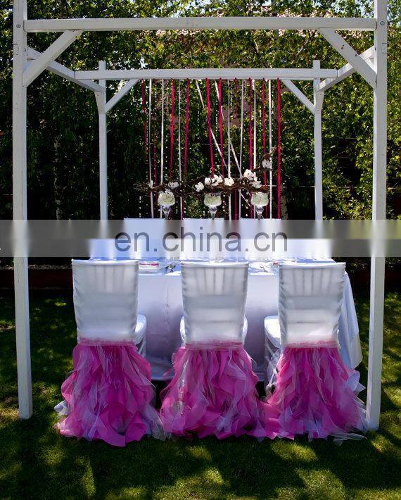 Custom-made Color Organza Wholesale Wedding Pink Chair Covers