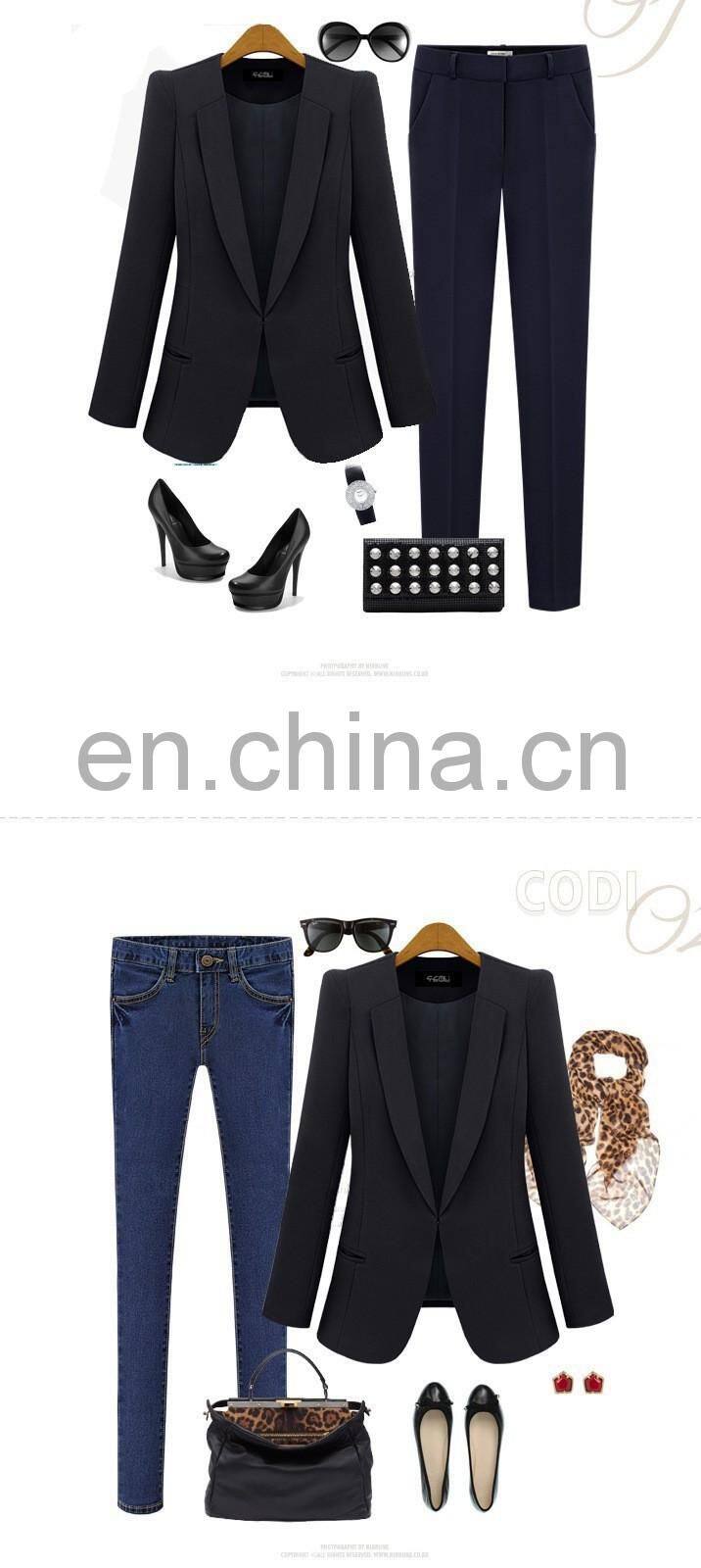 charming design fabric to make women blazer suits