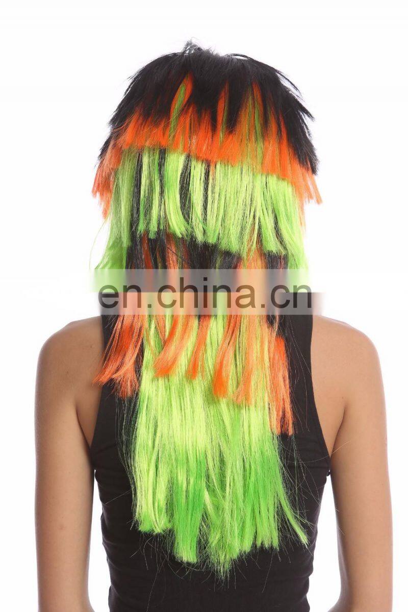 Party fan's colorful mullet wigs P-W218