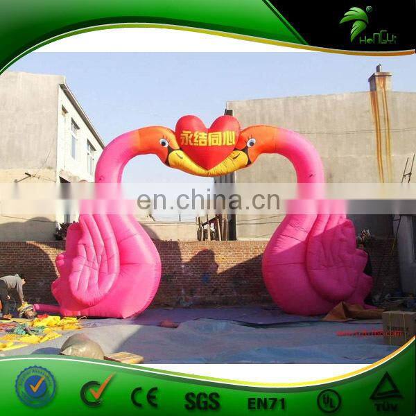 Pink Inflatable Wedding Arch / Oxford Or PVC Inflatable Arch