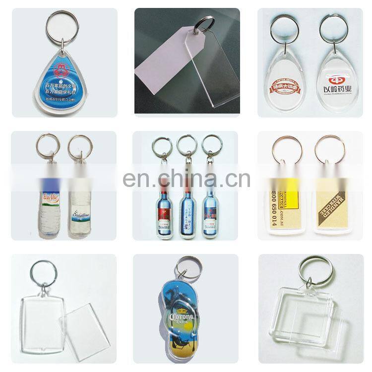 Promotional cheap blank plastic acrylic photo keychains