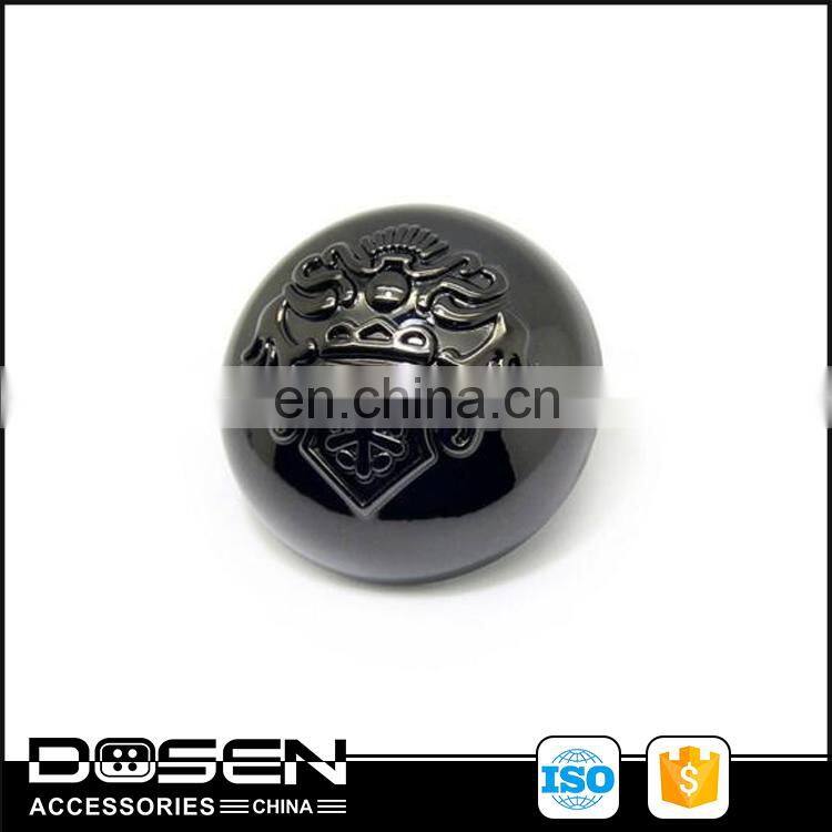 Black Custom Pattern Alloy mens shirt button down