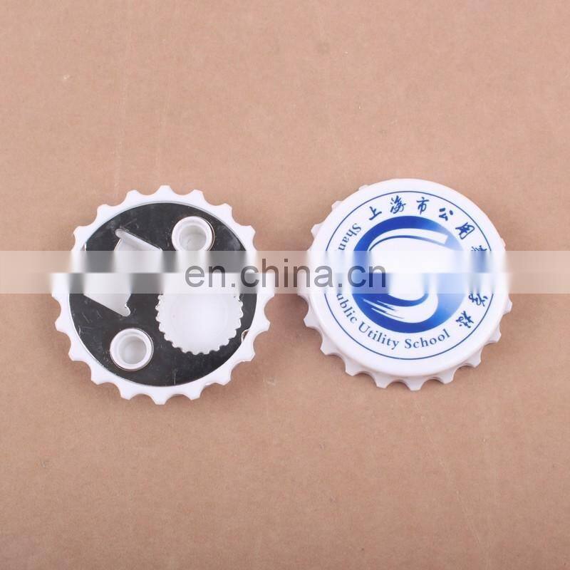 Best Seller Bottle Cap Beer Opener Round Shape Colorfull ABS Bottle Opener Magnet