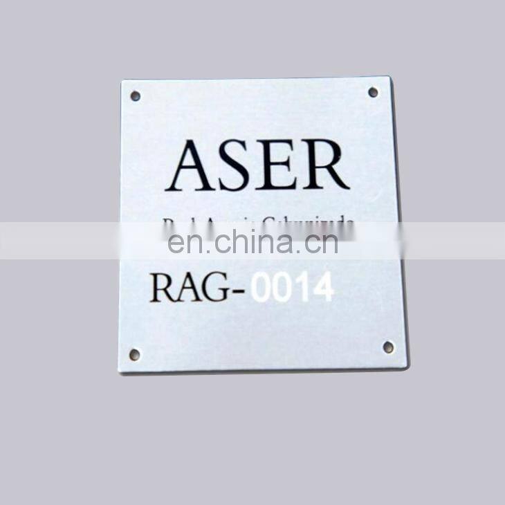 OEM Factory Fast Delivery Black Painted Type Custom Logo Etch Aluminum Nameplate With Holes