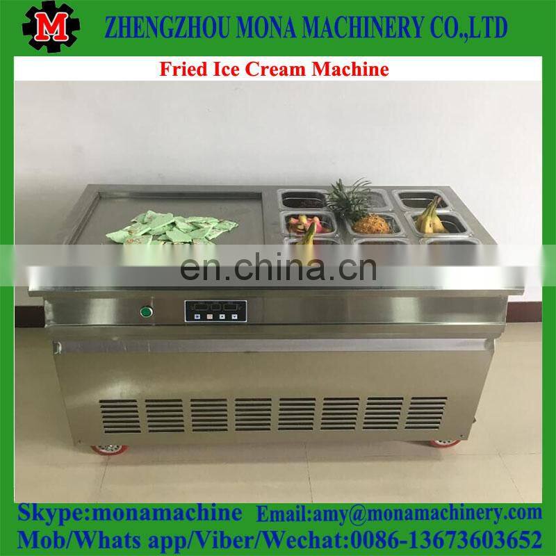 Factory supply hot sale flat pan fried ice cream machine/Thailand rolled fried ice cream machine with best price
