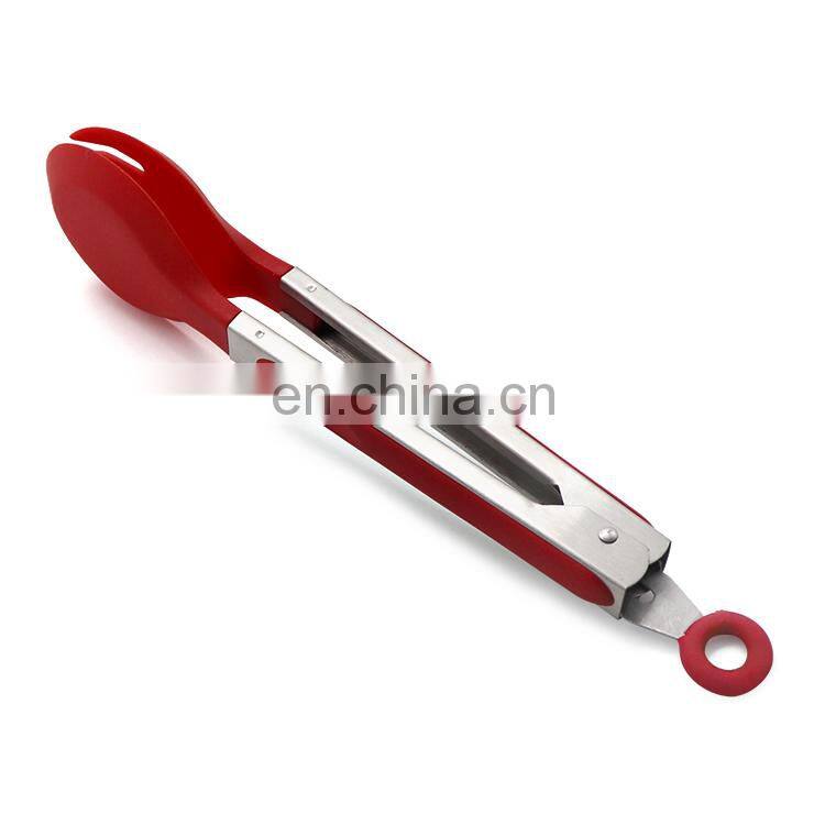 Stainless Steel Kitchen Tongs Cooking Utensils BBQ Silicone Tongs