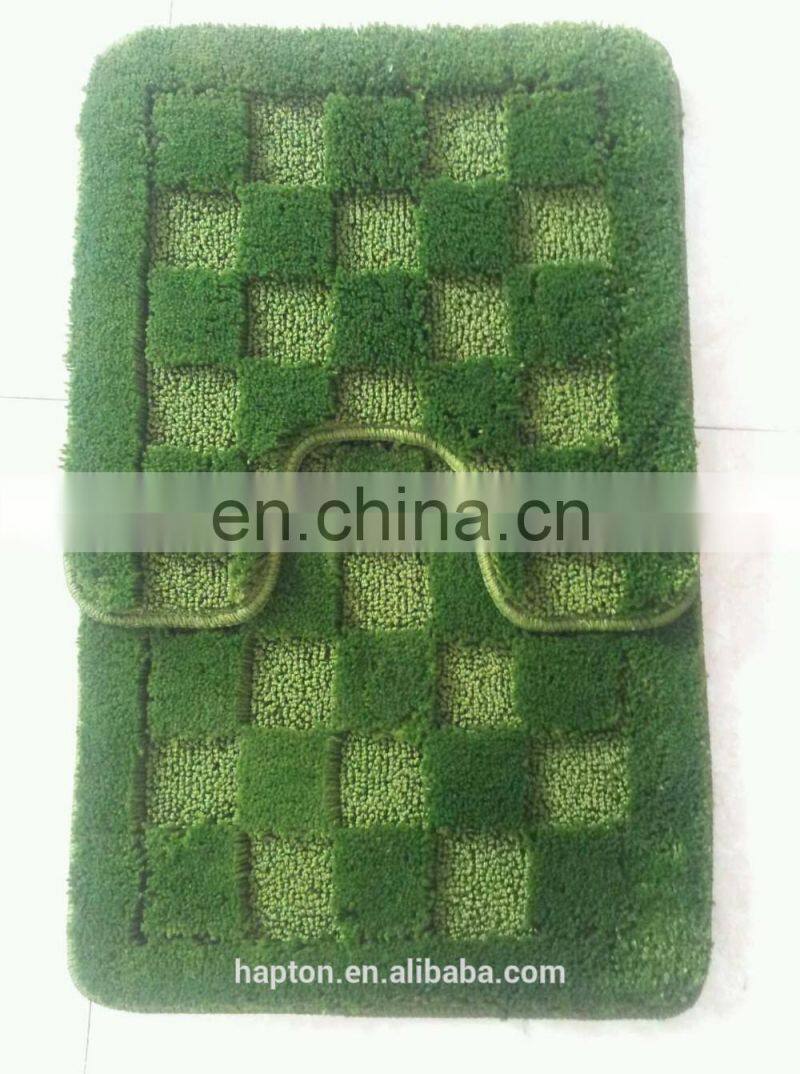 3pcs set pp bathroom floor mat with latex backing