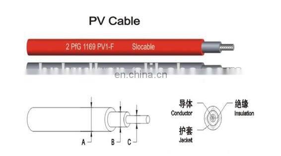 Photovoltaic Solar wire cable 6mm2/4MM2