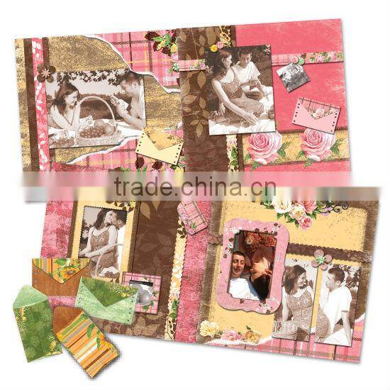 DIY Craft Set Pink & Red Gorgeous Fabulous Flowers Scrapbook Kit