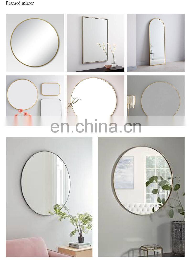 New items powder coated iron metal frame decorative round wall mirrors