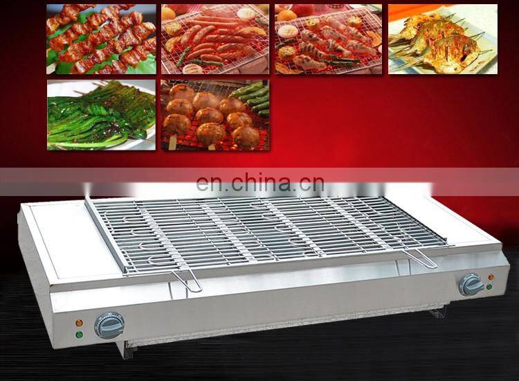 Commercial Electric Stainless Steel BBQ Grill smokeless and high efficiency fast food chicken steak meat oven