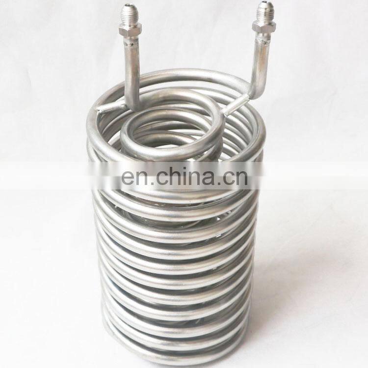 Stainless Steel Double Helix Cooling Coil 1/4"O.D tube be used to chill or heat