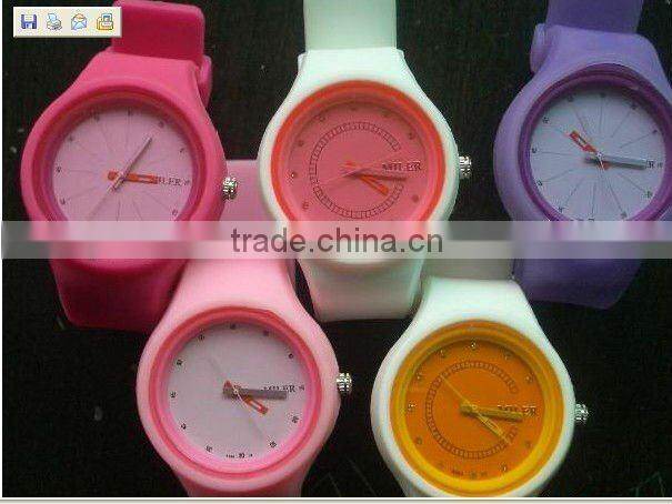Custom Hot sale logo silicone watch for silicone o clock watch