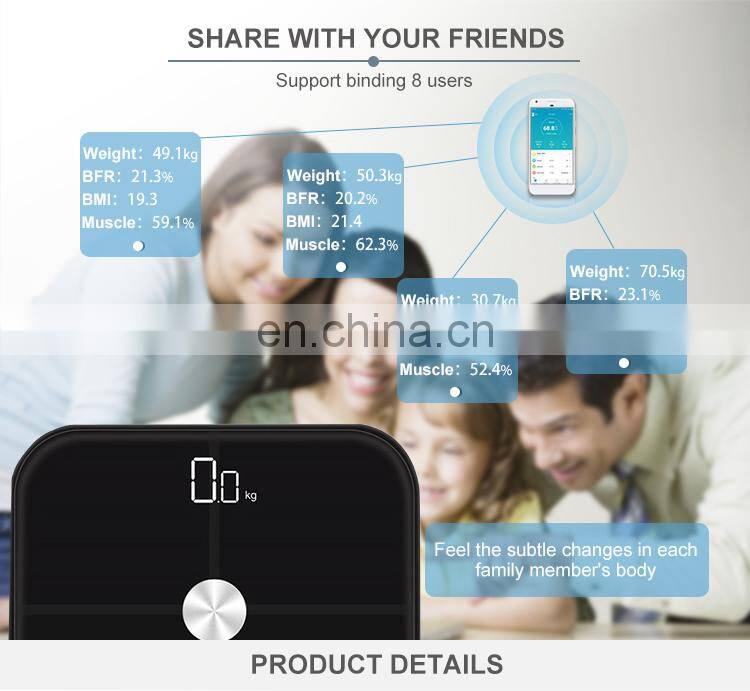 Multi Function Muscle Bone 180Kg Digital Body Weight Bathroom Analysis Body Fat Scale