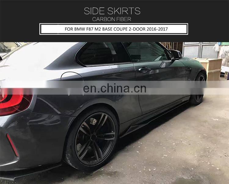 Carbon Fiber F87 M2 Car Side Skirts for BMW F87 M2 2016-2017