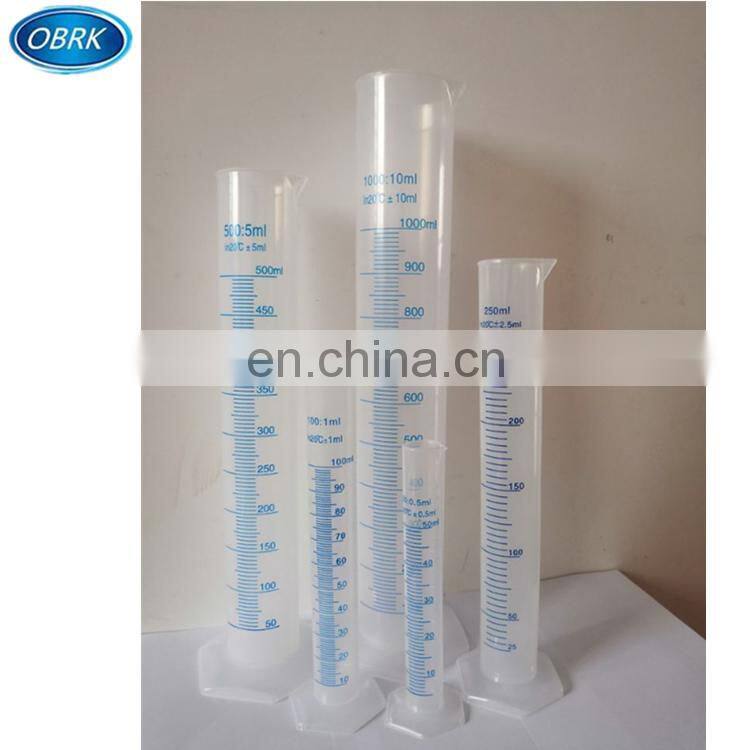 Factory direct sale 500ml lab measuring graduated cylinder with scale made in china