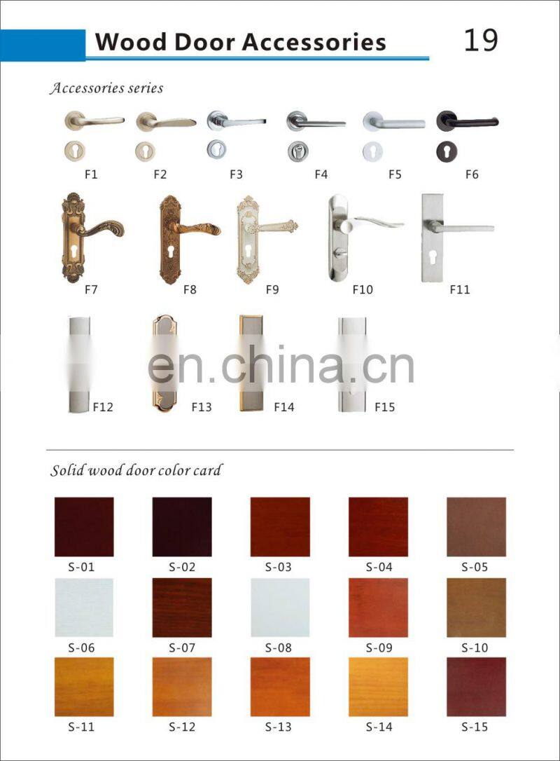 Factory price front door designs included accessories door handle wpc door