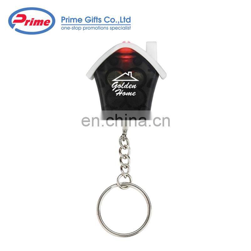 House Shaped Acrylic Keychain with LED Light
