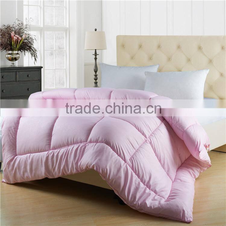 Hotel cheapest polycotton microfiber quilt set white , pink , colorful home , hotel quilt cover set comforter set