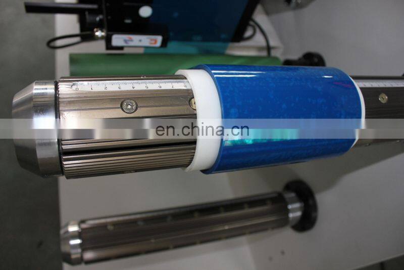 Plastic film label paper unwind and rewind machine