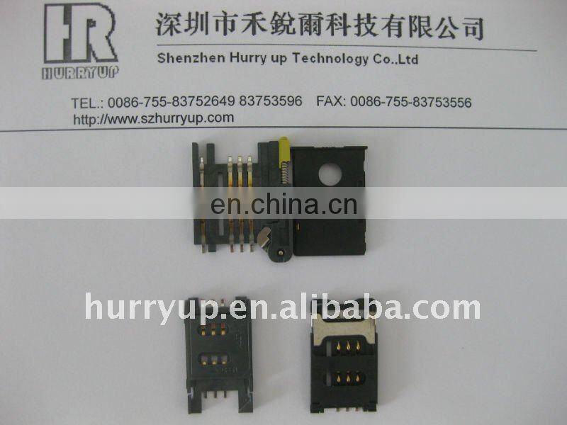 with CD Pin Stable Performance Push Type Nano SIM Card Holder connector