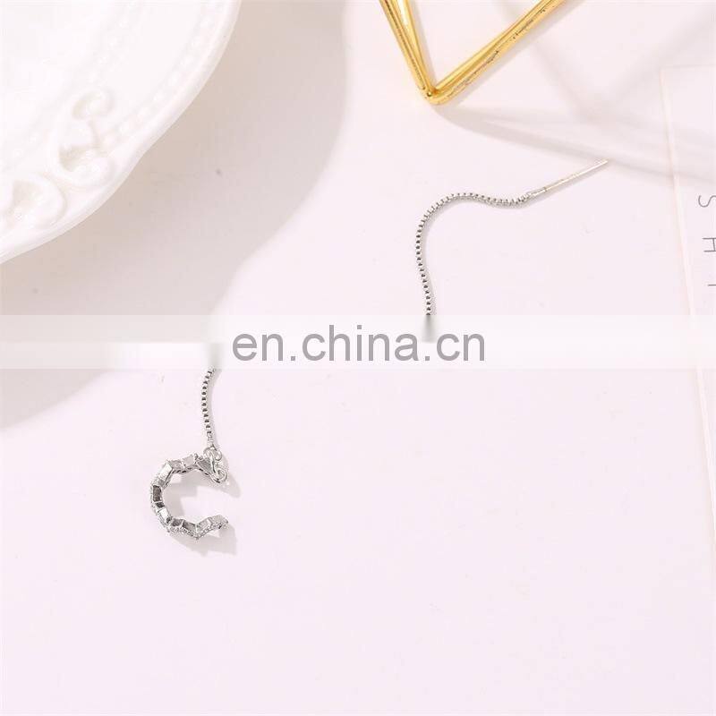 1PC Ear Clip Long Tassel Earrings for Women 2021 Zircon Ear Cuff Earring Ear Line Fashion Jewelry Gift
