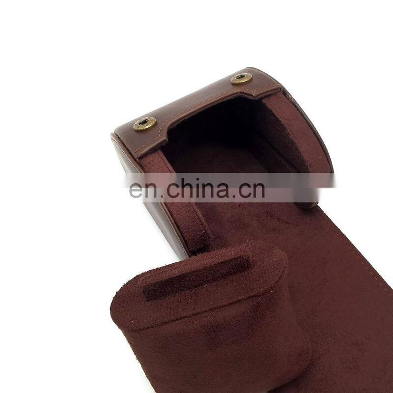 Luxury Watch Roll Box 1/2/3 Slots Crazy Horse Leather Watch Case Holder For Men Women Watches Organizer Display