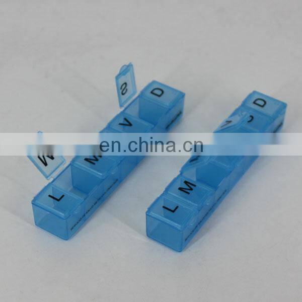 Hot Sale Pill Case with Date Letters Plastic Pill Box 7 Days Medicine Box