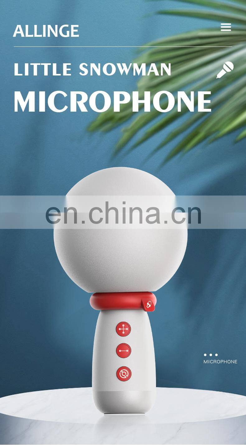 ALLINGE MDZ3633 Portable Microfono Wireless Home Use Singing Machine Microphone Karaoke Speaker
