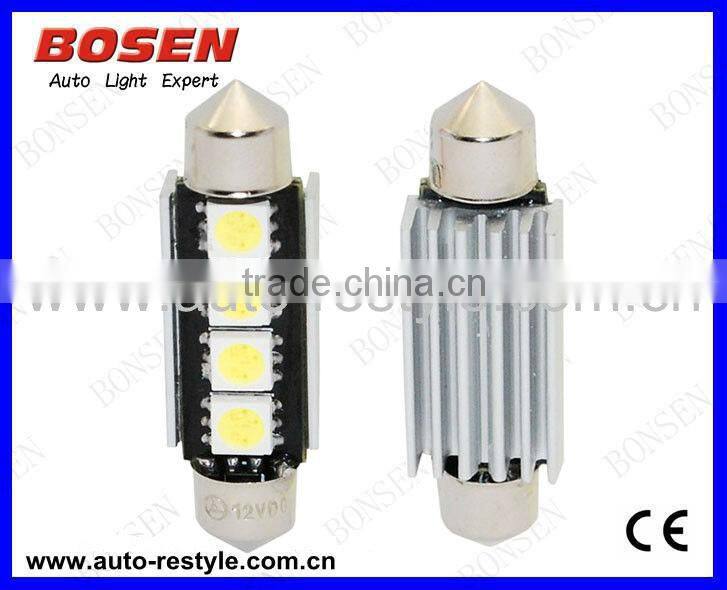 canbus led auto light 4SMD 36mm/38mm/39mm/42mm/43mm Festoon C5W