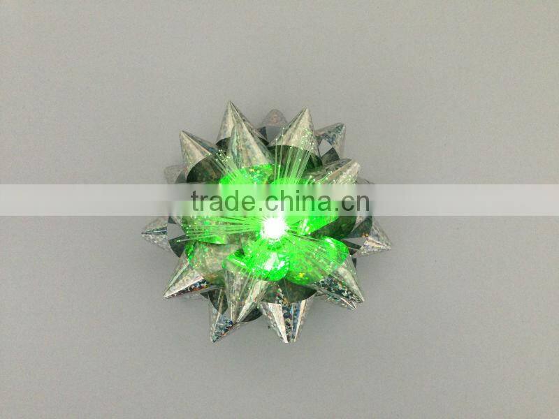 Iridescent Led Lighting Star ribbon Bow for Gift Box Decoration