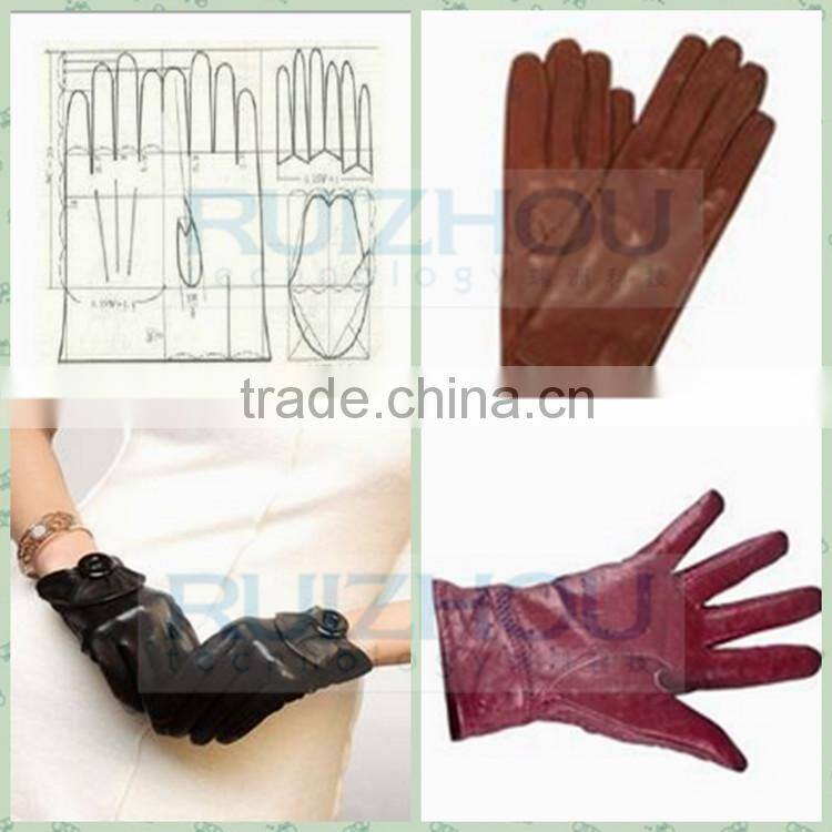 Leather cloth plastic glove cutting machine by oscillating knife
