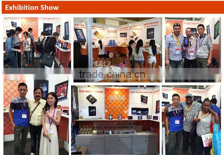 7 inch LCD screen L shape desktop advertising player with power bank