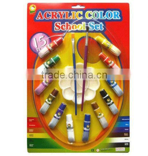 Waterproof 6 different color acrylicpainting set