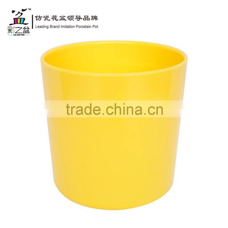 classical design plastic flower pot Straight barrel round melamine flower pot 1424