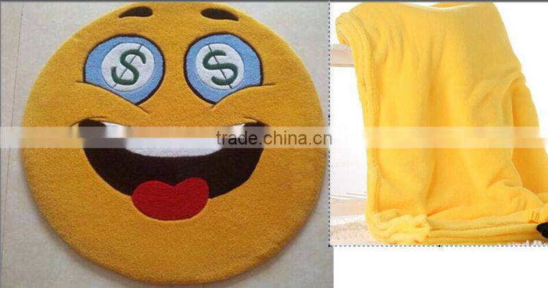 free sample Emoji towels/plush emoji blanket for sale