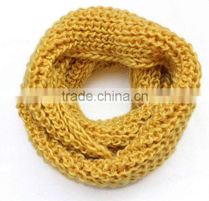 Best Selling Iceland Yarn Plain Knitted Winter Circle Loop Scarf