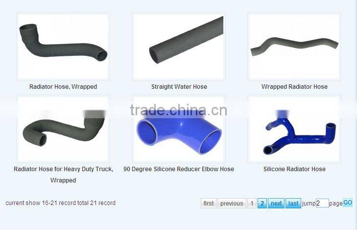 Car Rubber Radiator Hose with OE Part NO. Parts