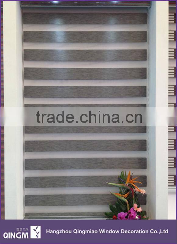 Blackout fabric window zebra roller blinds sun strip curtain