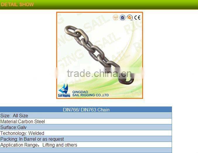 Welded Link Chain DIN766