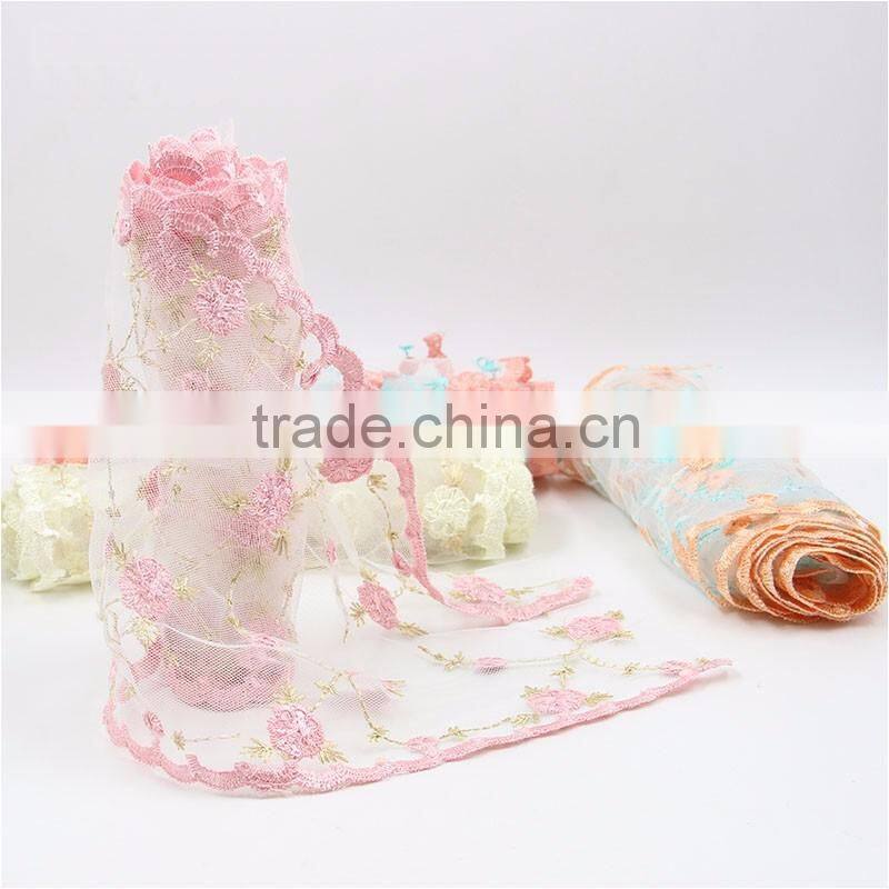 Customized fancy simple elegant noble customized pastoralism flowers DIY decoration lace roll