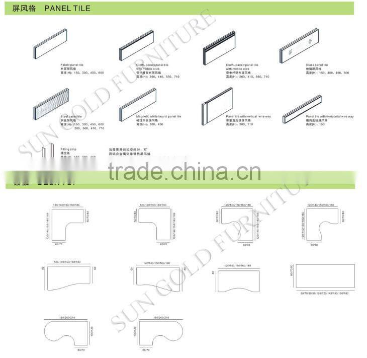 modern wooden design office Low removable partition wall(SZ-WST707)