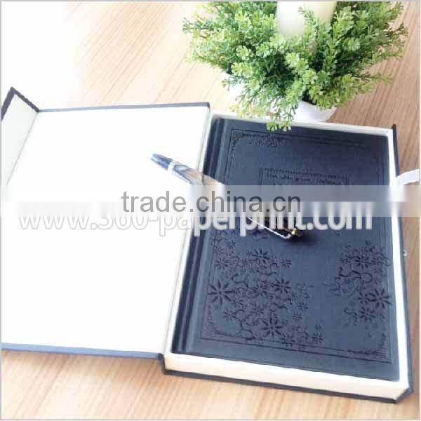high quality lockable diary book, hardcover blank notebook with lock