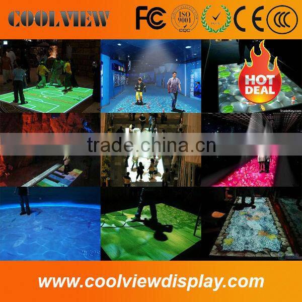 Interactive floor/Wall system, interactive floor projection for advertising, event and wedding decoration