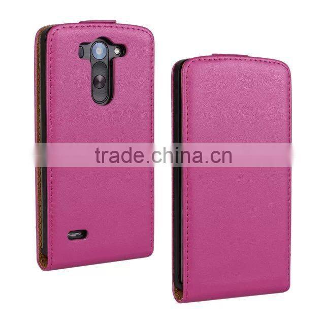 Genuine Leather Case for LG G3 Mini Flip Cover Case