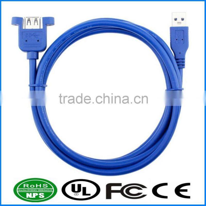 USB3.0 Cable AM To AF Extension Cable With Screw Male To Female Mountable Datawire