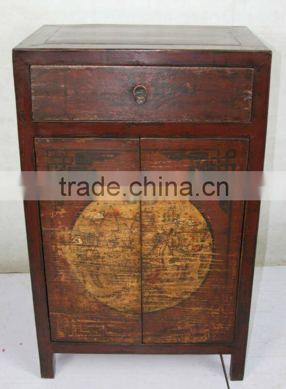 antique Chinese bedroom furniture, hand painted cabinet